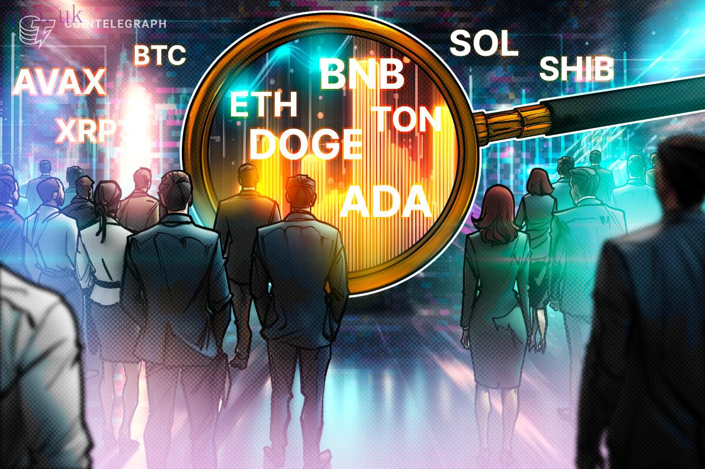 Price analysis 6/7: BTC, ETH, BNB, SOL, XRP, DOGE, TON, SHIB, ADA, AVAX