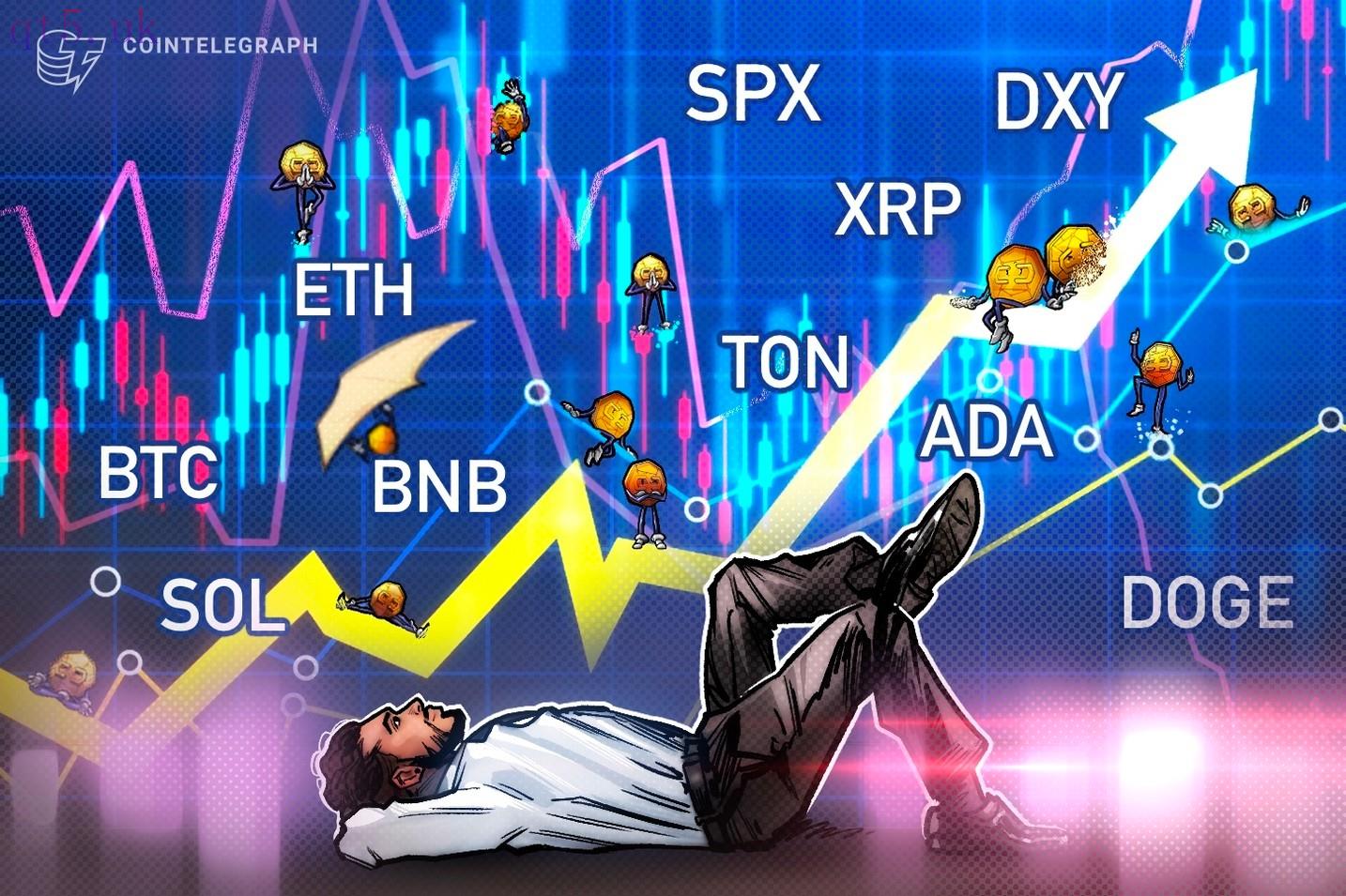 Price analysis 6/3: SPX, DXY, BTC, ETH, BNB, SOL, XRP, TON, DOGE, ADA